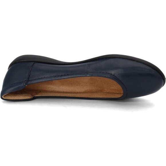 Naturalizer Women's Navy Closed Rounded Toe Slip on Flexy Ballet Flat Shoes - Picture 7 of 8